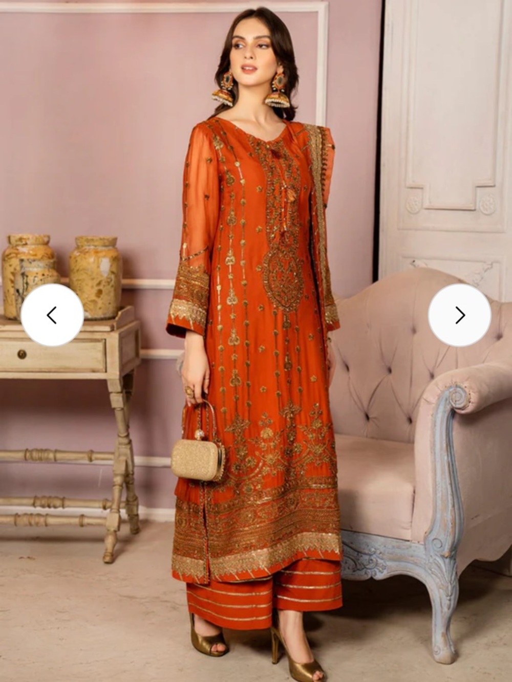 Pakistani Indian Bollywood 3pc kurta duputta pants WOW!! - Picture 3 of 13